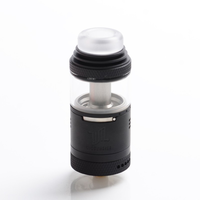 Authentic Vandy Vape Widowmaker RTA Rebuildable Vape Tank Atomizer - Black, Stainless Steel + Glass, 6ml, 25mm Diameter