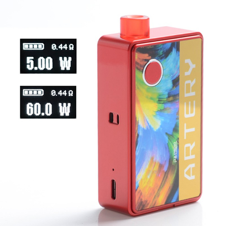 Authentic Artery PAL 60W 18650 VW Box Mod Pod System Vape Starter Kit , 3ml, 0.4ohm / 1.4ohm, 5~60W, 1 x 18650