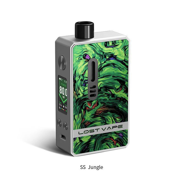 Authentic Lost Vape Gemini Hybrid Pod System Vape Mod Kit - SS Jungle, 5~80W, 1 x 18650, 4.0ml, 0.2 / 1.0ohm