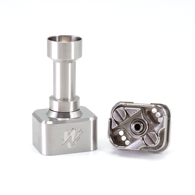 SXK BY-KA Style RBA Bridge 316SS for Billet Box / BB / Boro Mods – Silver, Airflow Inserts 1.0–3.0mm