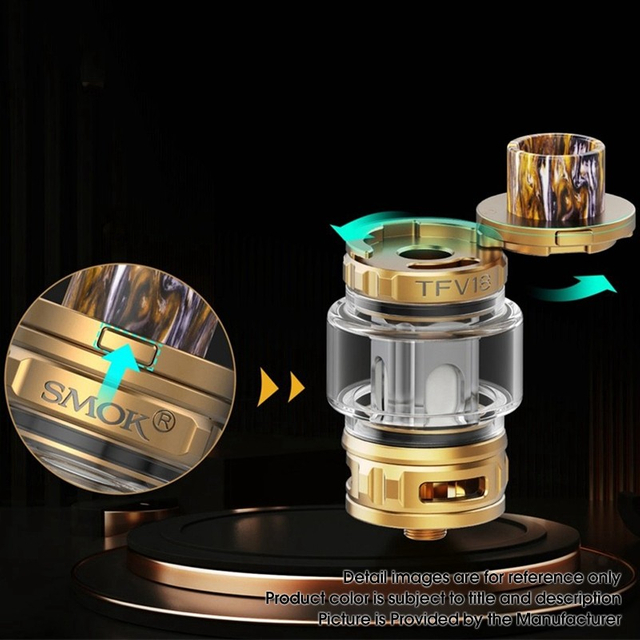 Authentic SMOKTech SMOK TFV18 Sub Ohm Tank Clearomizer Vape Atomizer 7.5ml, 0.15ohm / 0.33ohm, 31.6mm