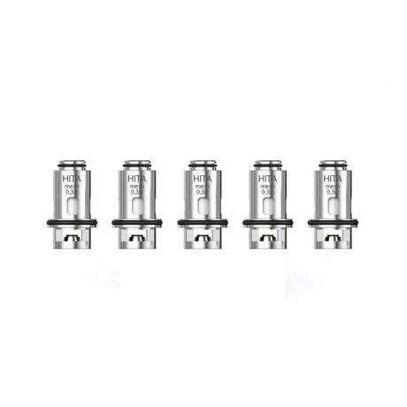 Authentic Asvape Hita Mech Mod RBA Pod Vape Kit / Hita Ink Kit Replacement DTL Mesh Coil Head - Silver, 0.3ohm (5 PCS)