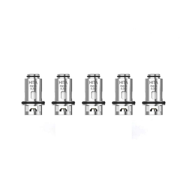 Authentic Asvape Hita Mech Mod RBA Pod Vape Kit / Hita Ink Kit Replacement DTL Mesh Coil Head - Silver, 0.3ohm (5 PCS)