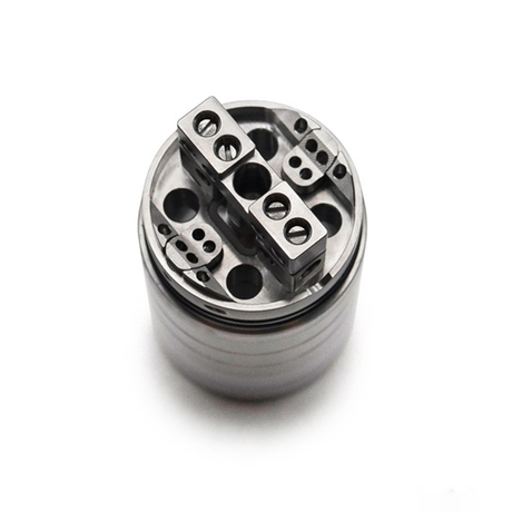 ULTON VG Extreme V2 Style RTA Rebuildable Tank Vape Atomizer - Silver, 6.5ml, 23mm Diameter