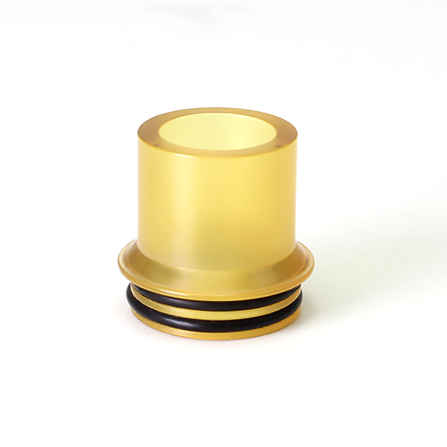 SXK Monarchy P22 RDA Replacement 510 Drip Tip - Black + Brown + Silver, POM + PEI + 316SS (3 PCS)