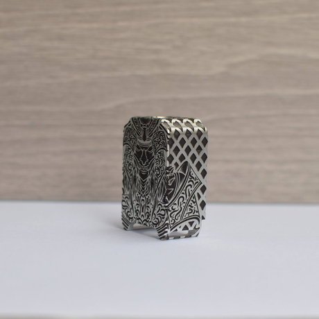 Authentic MK MODS Engraved Boro Tank with Warrior Pattern for SXK BB / Billet AIO Box Mod Kit Aluminum Alloy