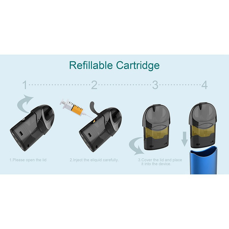 Vsticking VK280 Refillable Pod Cartridge for VK280 Pod Kit, 1.6ml (2 PCS)