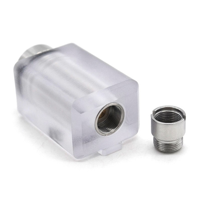 YDDZ A1 510 Thread Adapter Connector for dotMod dotAIO Pod System Vape Kit - White + Silver, POM + Stainless Steel