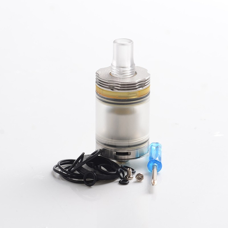 SXK Four One Five 415 Style RTA Ultima Rebuildable Tank Atomizer - Silver, 2.0ml, 316SS, 22 Diameter
