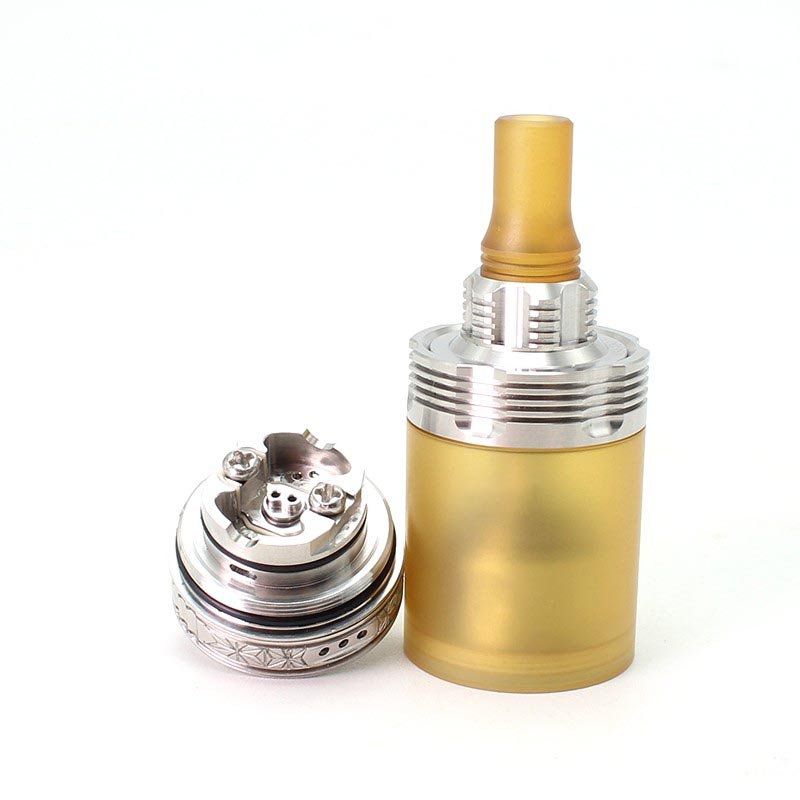 SXK Four One Five 415 V2 Style MTL RTA Atomizer - Silver, 316SS + PEI, 4ml, 22mm, Diameter