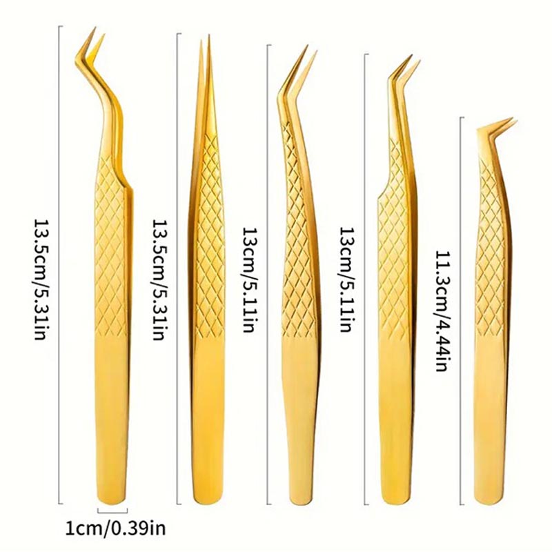 Professional Stainless Steel Precision Tweezers Kit – Anti-Slip Tools for DIY Vape Coil Building, Heat Wire & Cotton Handling