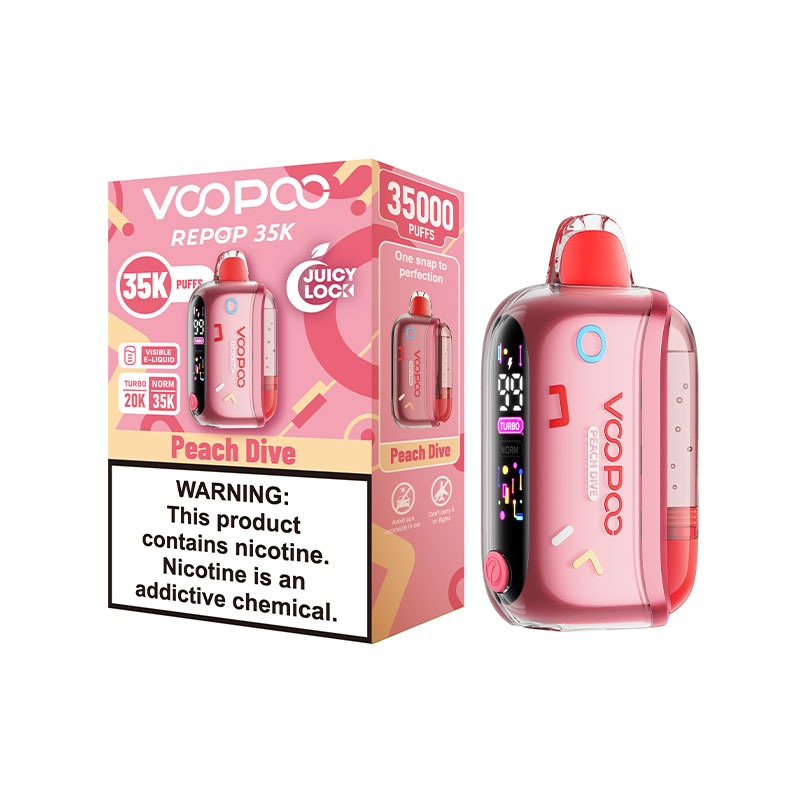 Authentic VOOPOO REPOP 35K Disposable Vape Kit – 800mAh, 16ml, 35,000 Puffs 50mg