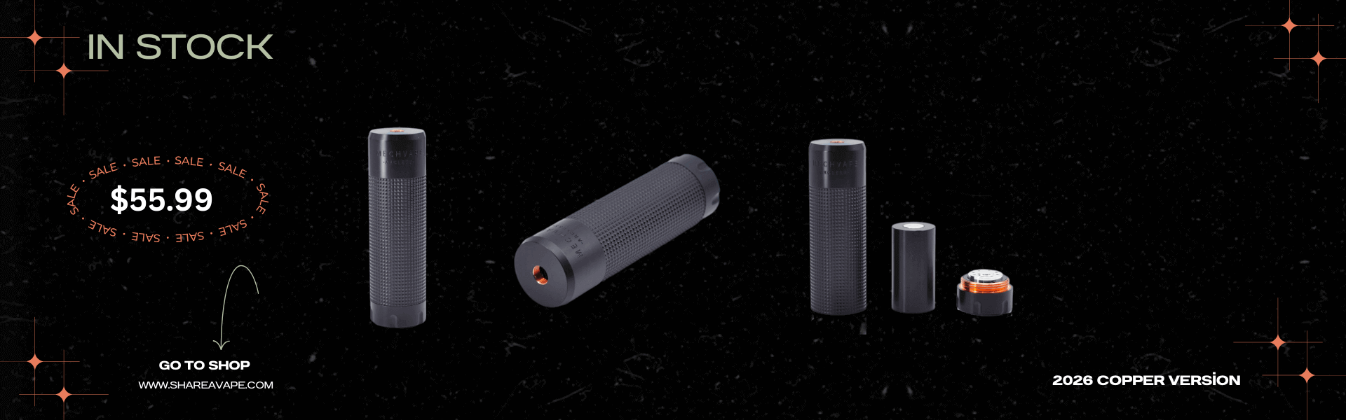 MECHVAPE Arcless Mechanical Mech Mod 2026 Copper Version 