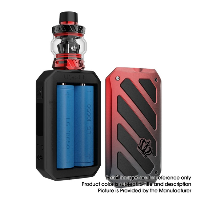 Authentic Uwell Crown V 5 200W TC VW Box Mod + Crown V Tank Atomizer Vape Kit 5~200W 2 x 18650 5.0ml 29mm Diameter