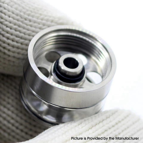 YFTK Flash e-Vapor V4.5S+ Style RTA Replacement Glass Bell Cap + Chimney - Silver, 2.0ml, Stainless Steel (1 PC)
