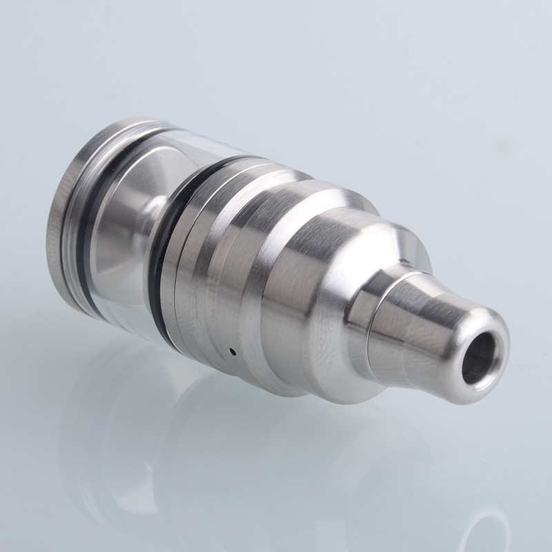 SXK Duetto Lucido Style MTL RTA Rebuildable Tank Vape Atomizer - Серебро, 316 нержавеющая сталь, 2,5 мл, 22 мм