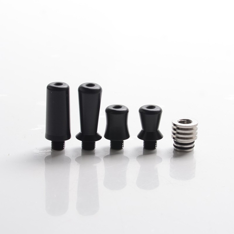 Authentic Reewape T2 510 Drip Tip Mouthpiece Kit for Vape Atomizers 1 Stainless Steel Base + 4 Resin Mouthpieces