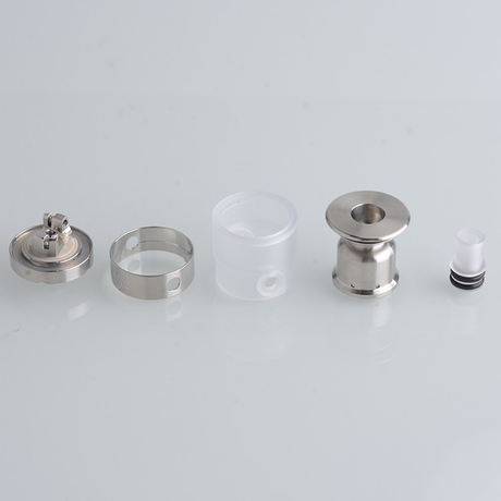 5AVape EVL Wraith RTA Rebuildable Tank Vape Atomizer - Silver, 316SS + PC, 2.0ml, 22mm Diameter