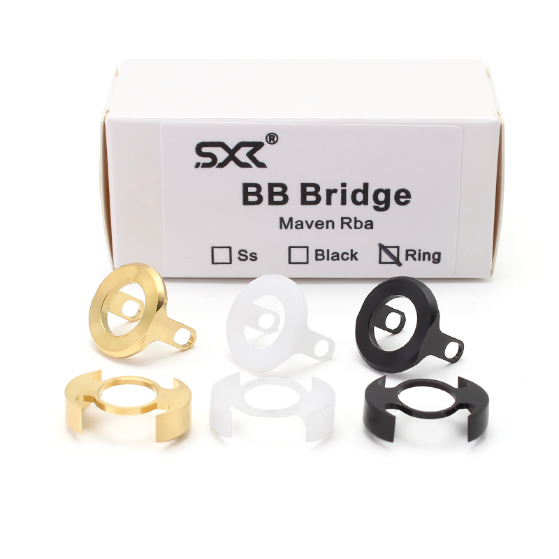 SXK Replacement Decorative Ring Set for SXK Maven Style RBA Bridge - Black + White + Gold (3 PCS)