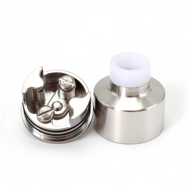 SXK NarDa 5A Rebuildable Dripping Vape Atomizer - Silver, 316SS, BF Pin, 22mm Diameter