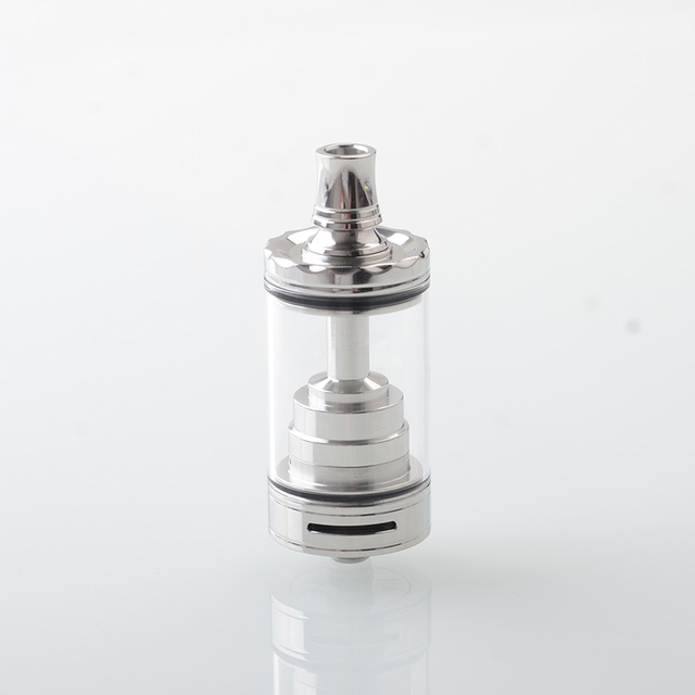 Diplomat Style RDL RTA Rebuildable Atomizer - Silver, 5.7ml, 8 Air Pins, 23mm