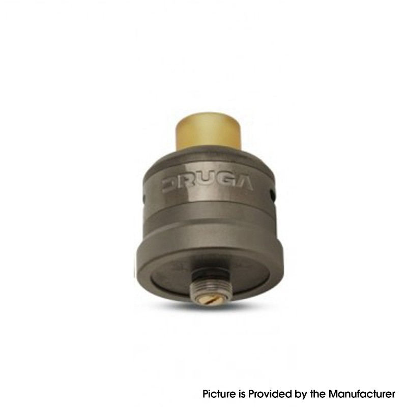 Authentic Augvape Drugas RDA wiederaufbaubares tropfendes Vape -Atomizer mit BF -Pin -Einzelspule, 22 mm