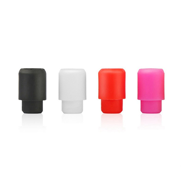 Dica de gotejamento 510 descartável de substituição para RDA / RTA / RDTA / clearomizer / sub ohm atomizador de tanque - preto, silicone, 17,5 mm (5 pcs)