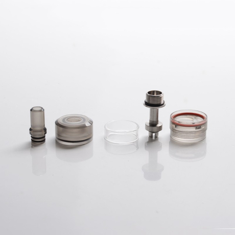 Replacement 510 Drip Tip + Top Cap + Chimney + Tank Kit for Flash e-Vapor V4.5 / V4.5S+ RTA - Black, PC