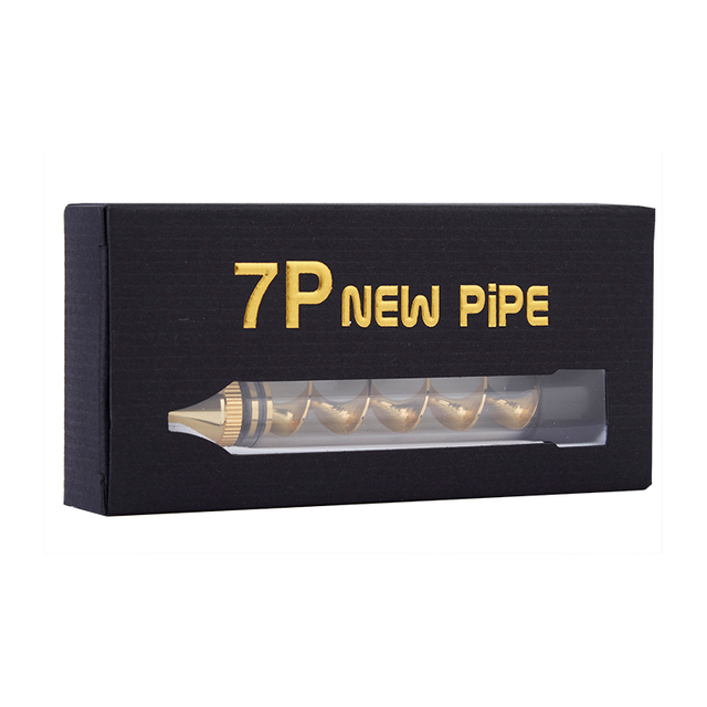 7P New Pipe Twisty Glass Blunt Flat Mouthpiece Dry Herb Vape Pen-Rose