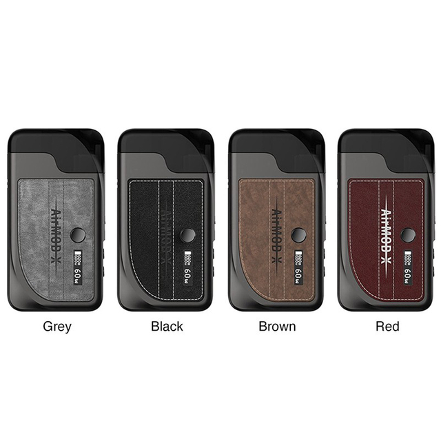 Authentic OneVape AirMod X 60W 1500mAh VW Variable Wattage Pod System Vape Starter Kit - Black, 5~60W, 6.0ml, 0.3 ohm / 0.5ohm