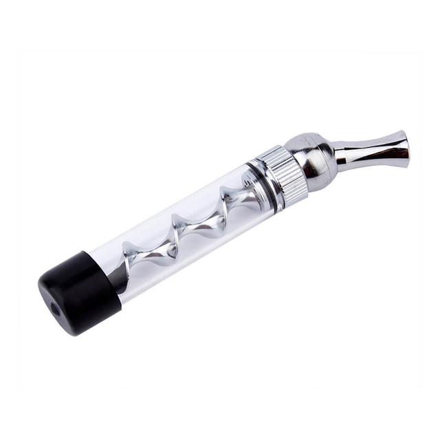 Dry Herb Vape Kit Blunt 7PMINI Twisty Glass Bubbler Smoking Pipe-Silver