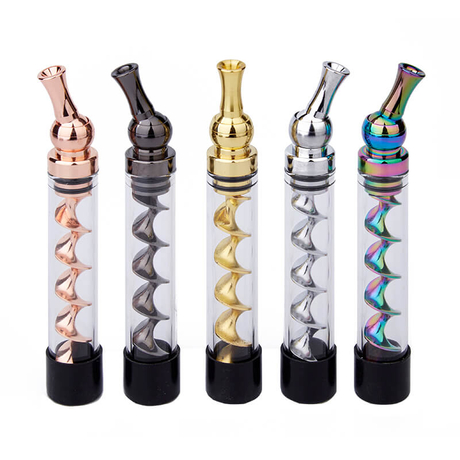 Dry Herb Vape Kit Blunt 7PPULS Twisty Glass Bubbler Smoking Pipe-Rose