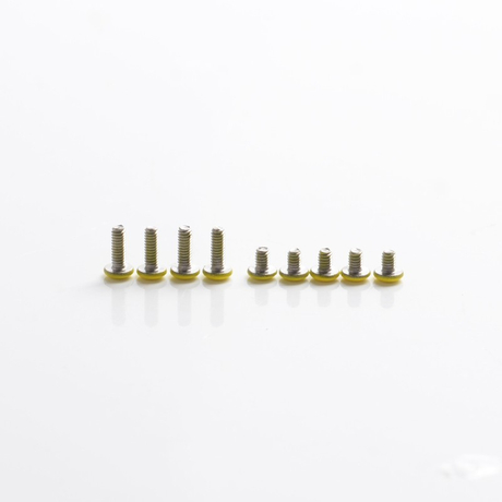 SXK Replacement Colorful Screw Set Kit for SXK BB 70W / DNA 60W Style Box Mod Kit - Yellow, Stainless Steel (9 PCS)