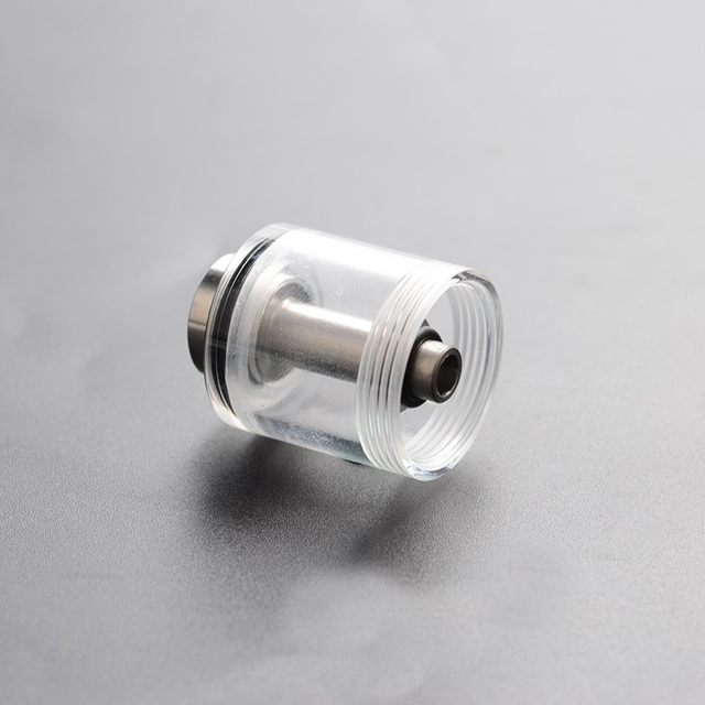 Steam Tuners Style Bell Cap + Chimney for Flash E-Vapor V4.5 Style RTA Tank - Transparent, PC + SS, 23mm Diameter
