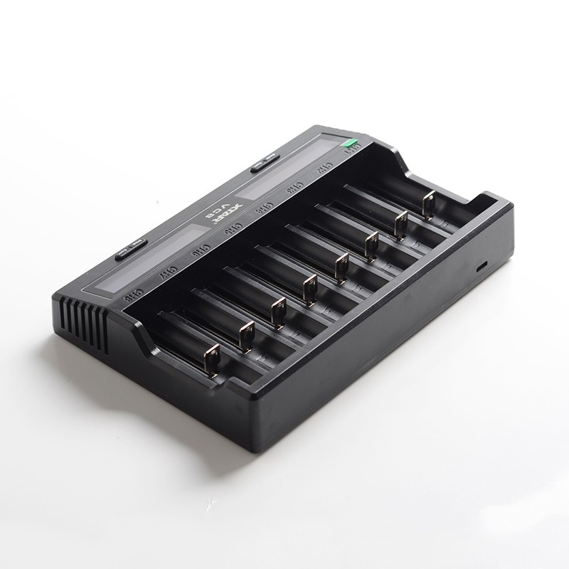Authentic XTAR VC8 8 Bay Eight-Slot 3A Smart Li-ion Battery Charger for 18650 / 26650 / 20700 / 21700 Batteries, etc. - Black