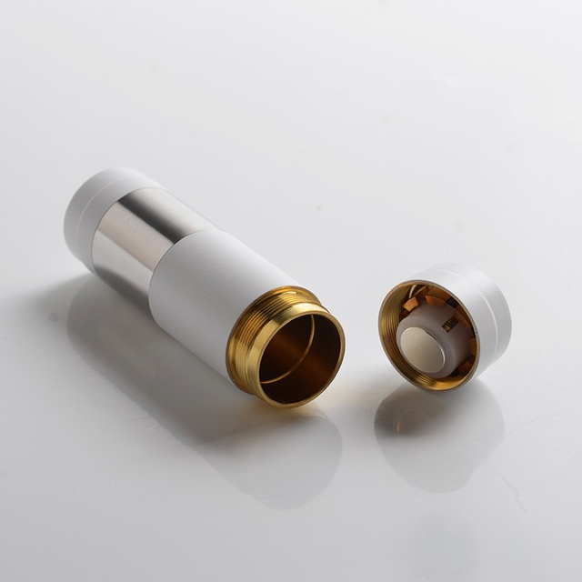 El Thunder MTLite Style Vape Mechanical Mod - White + Silver, Brass, 1 x 18350 / 18650