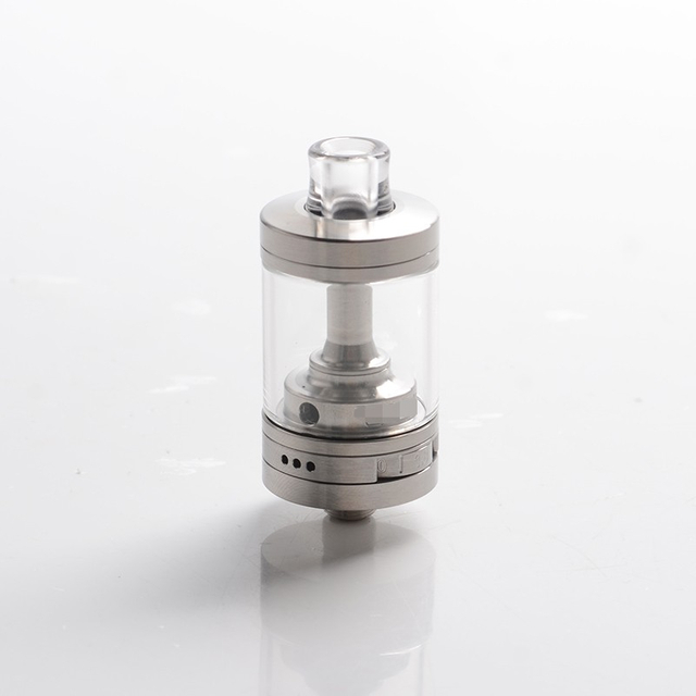 SXK VMM Imperiia Style RTA Tanque reconstruível Vape Atomizador - Prata, 316 Aço inoxidável + vidro, 5ml, 22mm de diâmetro