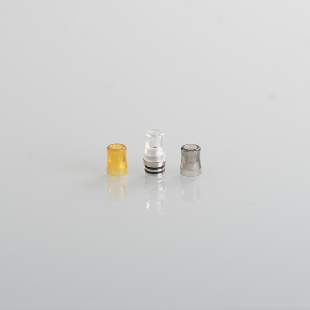 415 510 Drip Tip Set for RBA / RTA / RDA Vape Atomizer - 1 x Drip Tip Base, 1 x PEI Mouthpiece, 2 x PC Mouthpiece