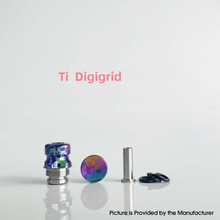 Rekavape Mission XV Mini Nuke V2 Style Integrated Drip Tip & Fire Button Set – Titanium + Stainless Steel, Compatible with dotMod dotAIO V2 Pod