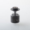 Empire V Style RTA Rebuildable Tank Atomizer – Knurling Surface / Blank Surface, Silver / Black, 23mm Diameter