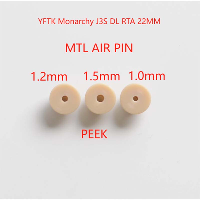 YFTK Pin d'air MTL pour la monarchie J3S RTA - 3PCS Inserts réglables