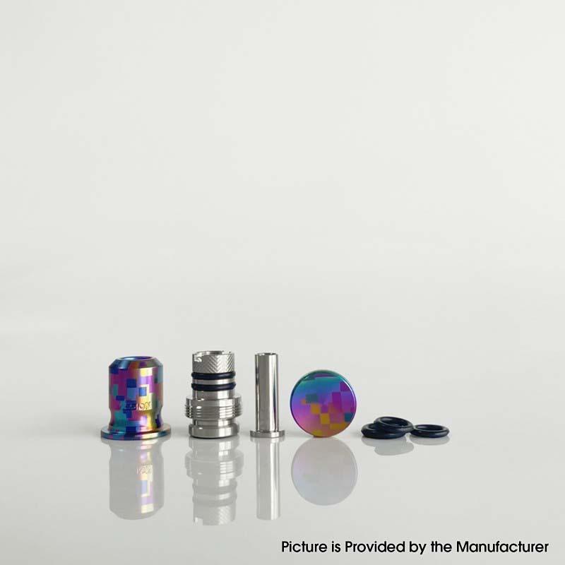  Rekavape Mission XV KB2 Arc Style Integrated Drip Tip & Fire Button Set, Compatible with dotMod dotAIO V2 Pod, Titanium + SS