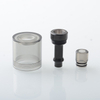 Empire V Style RTA Replacement Bell Tank Tube Kit – Stainless Steel + PC, Translucent / Black