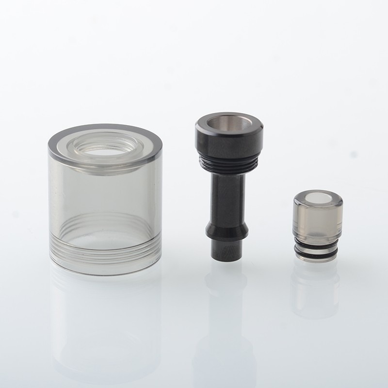 Empire V Style RTA Replacement Bell Tank Tube Kit – Stainless Steel + PC, Translucent / Black