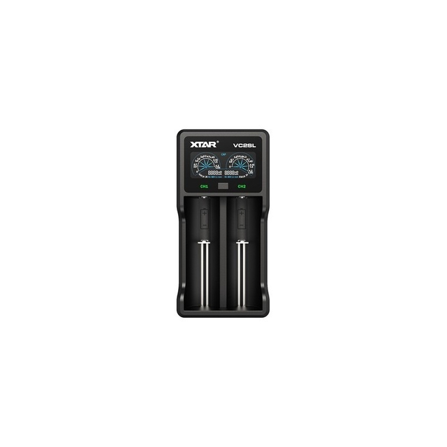 Authentic Xtar VC2SL USB Charger-Hitam untuk baterai isi ulang (Ni-MH, Ni-CD, AA, AAA, Li-ion, IMR)