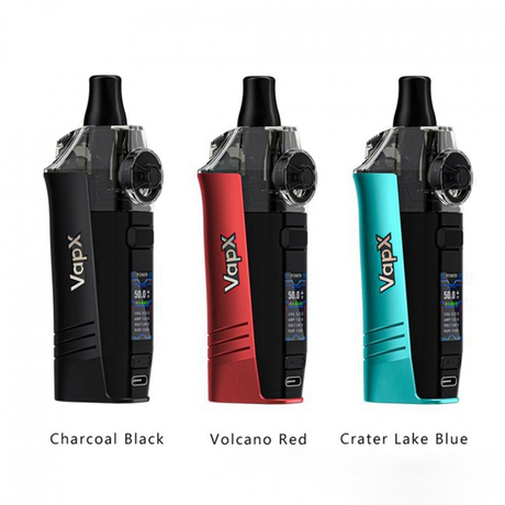 Authentic VapX Geyser S 50W Pod System Vape Mod Kit, 1500mAh, 3.2ml, 0.25ohm