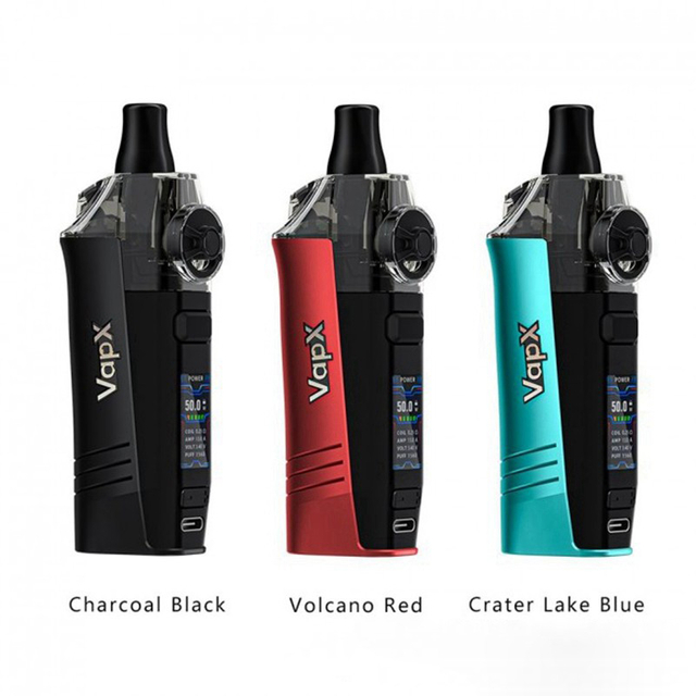 Authentic VapX Geyser S 50W Pod System Vape Mod Kit, 1500mAh, 3.2ml, 0.25ohm