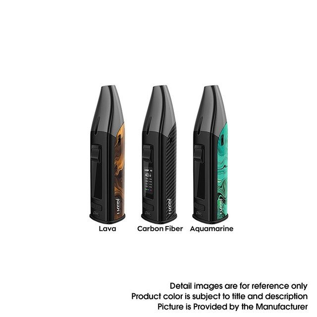 정통 Ukeri Brave Pod 시스템 Vape 스타터 키트 - 탄소 섬유, VW 8 ~ 40W, 1500mAh, 3.5ml, 0.3 / 0.6ohm