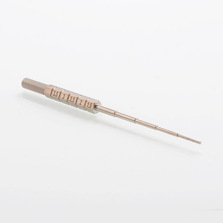 Micro Coil Jig Plus with Screwdriver - Silver, Stainless Steel, 1.5mm, 2.0mm, 2.5mm, 3.0mm, 3.5mm