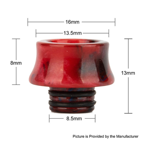 Authentic Reewape AS122 510 Drip Tip for RDA / RTA / RDTA / Sub-Ohm Tank Atomizer - Black, Resin, 13mm